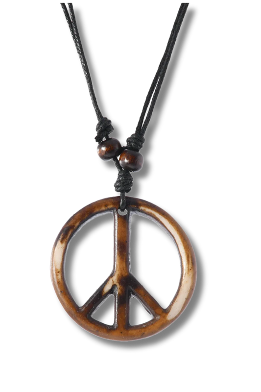 Peace Sign Adjustable Necklace